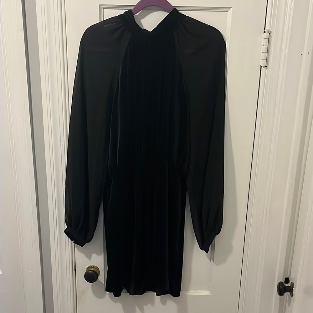 Express Black Velvet Romper